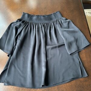 Theory off the shoulder silk top